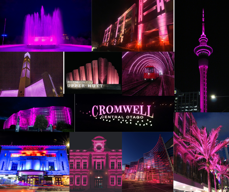 New Zealand shines pink for Breast Cancer Awareness Month