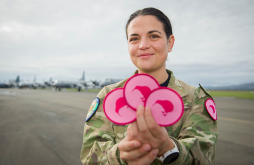 NZ Air Force’s flying Kiwi turns pink for breast cancer awareness